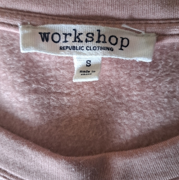 WORKSHOP REPUBLIC CLOTHING creamy soft casual sweater lounge weekender top Small - Picture 4 of 7